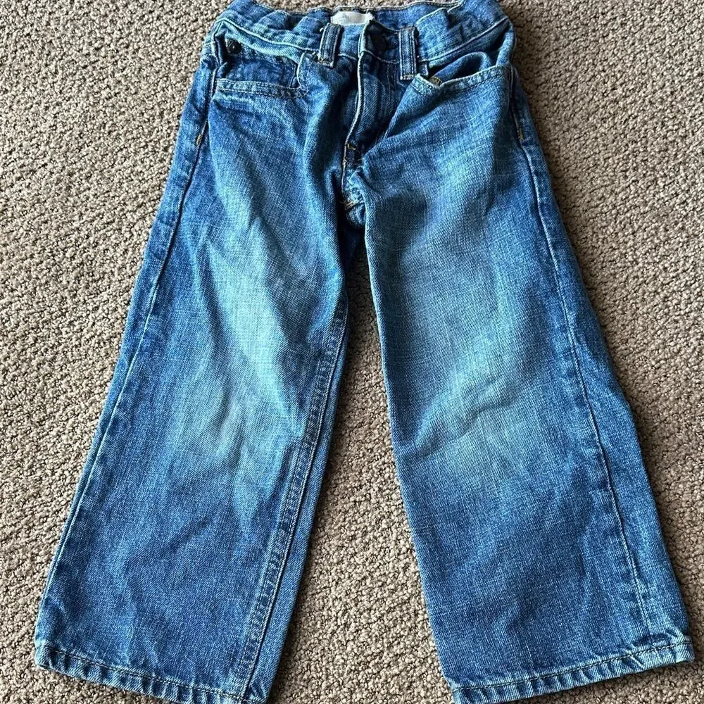 Baby GAP Kids Set of Three Blue Denim Adjustable Waist Jeans Size 4/4T